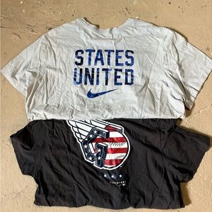 Men’s Nike Gray and Black Short Sleeve Tees